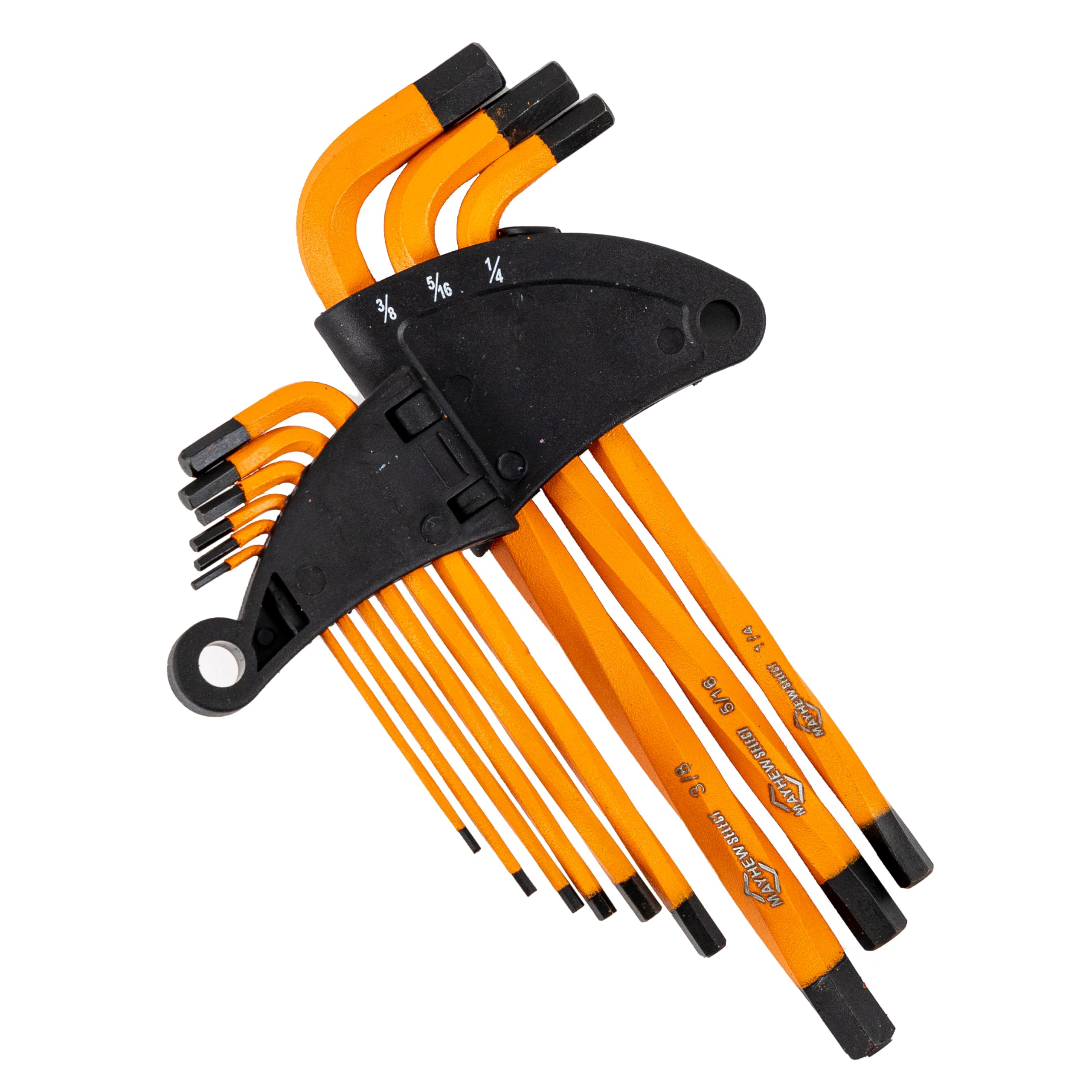 Mayhew Select 45052 SAE Twisted Hex Key Set, 9-Piece - Hand Tool